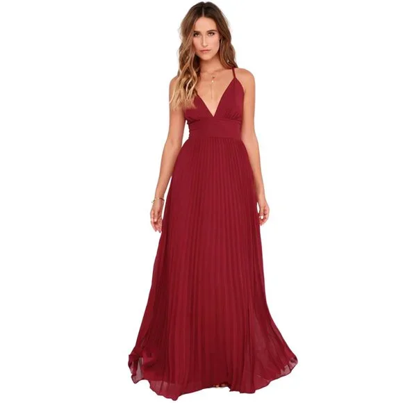 Lulus | Dresses | Lulus Depths Of My Love Wine Red Formal Maxi Dress Prom  Bridesmaid Wedding | Poshmark